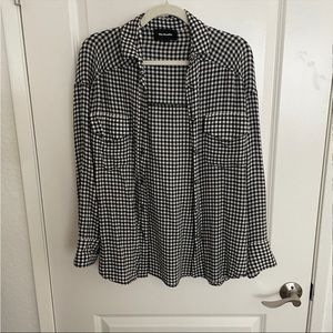The Kooples black and white grid shirt